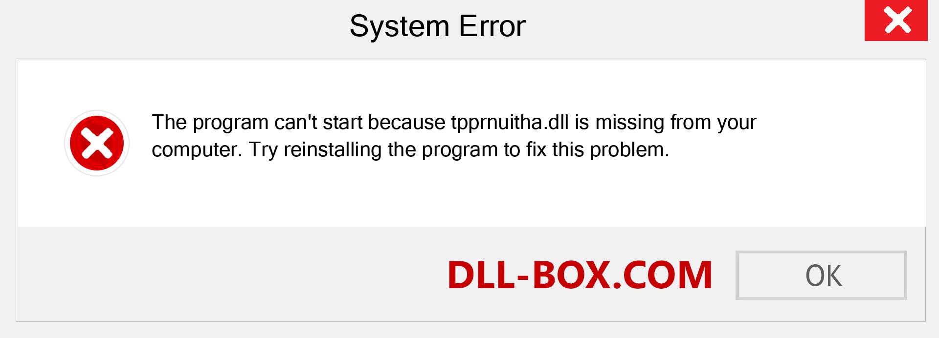  tpprnuitha.dll file is missing?. Download for Windows 7, 8, 10 - Fix  tpprnuitha dll Missing Error on Windows, photos, images